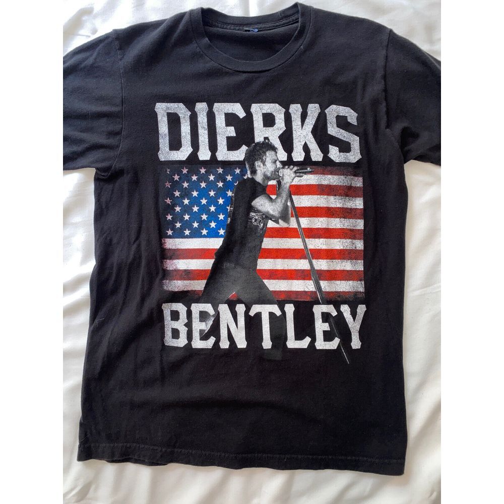2016 DIERKS BENTLEY‎ CONCERT T SHIRT MENS Med SOMEWHERE ON A BEACH TOUR BLACK S